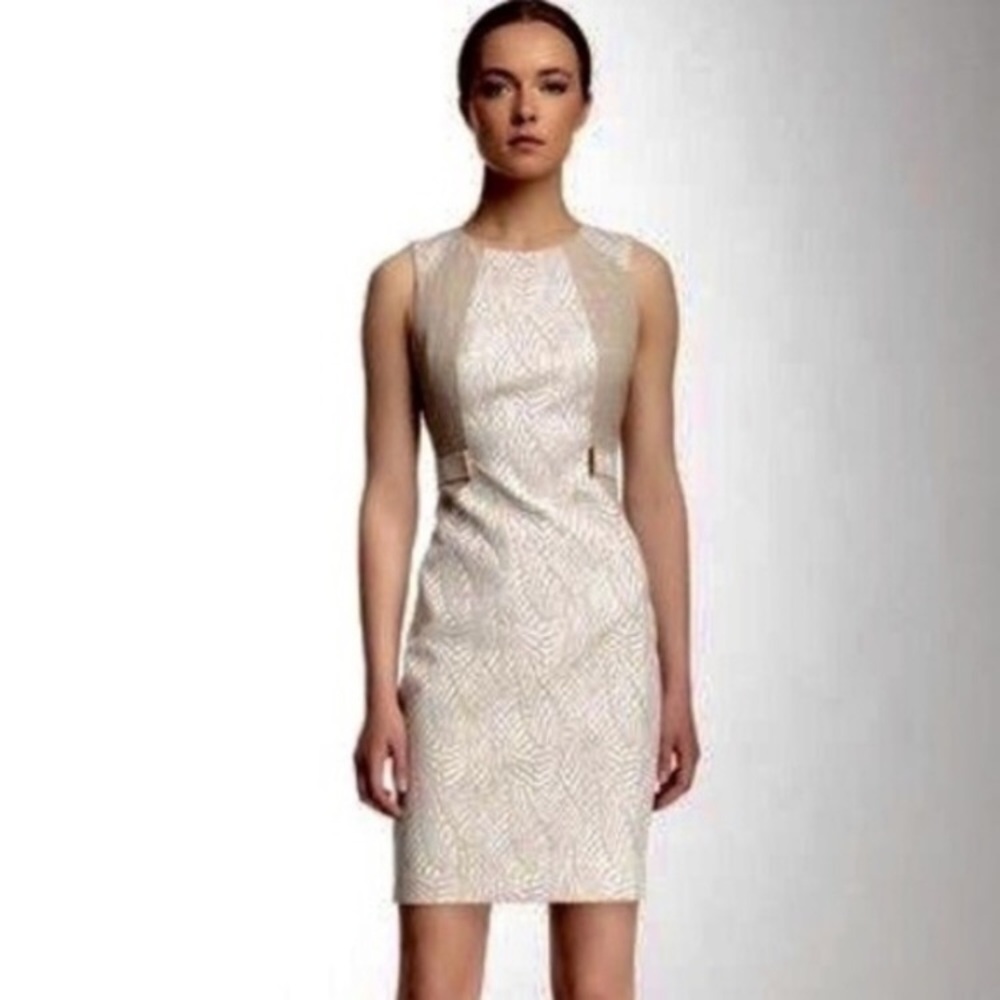 Calvin Klein Sheath Jacquard Career Sheath Dress